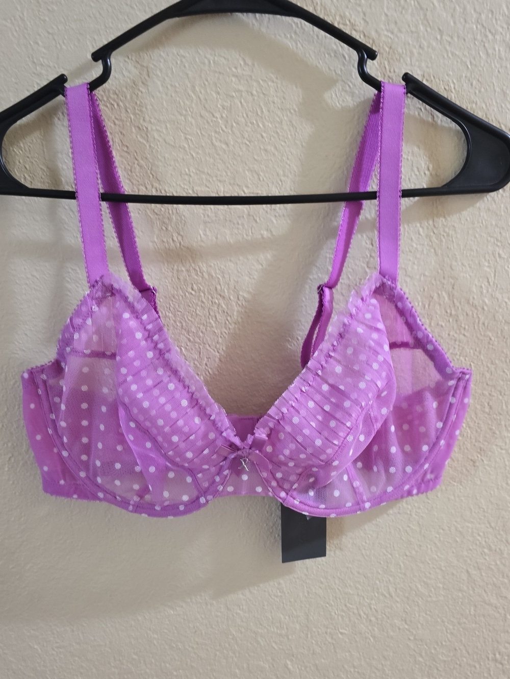 NWT Savage X Fenty Lavender Polka Dot Underwire Bra
